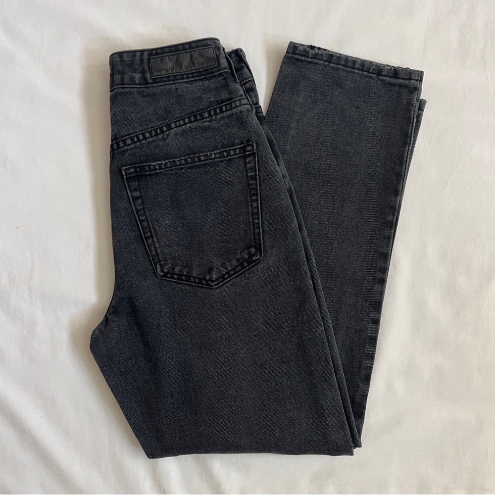 Cotton On High Rise Mom Jeans | Black Denim Size 2